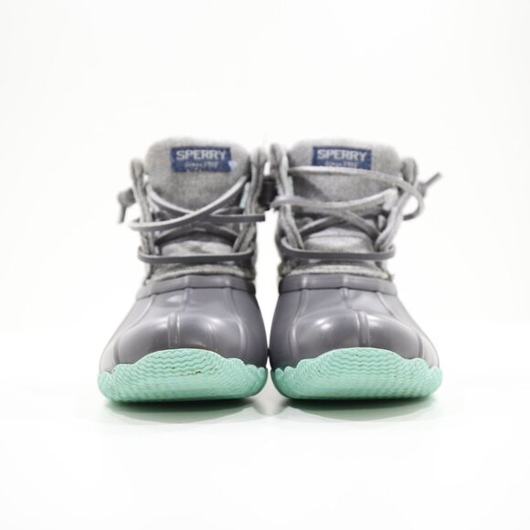 Sperry Saltwater Gray Nylon & Rubber Waterproof Rain Duck Boots - Toddler 7 - Picture 2 of 7